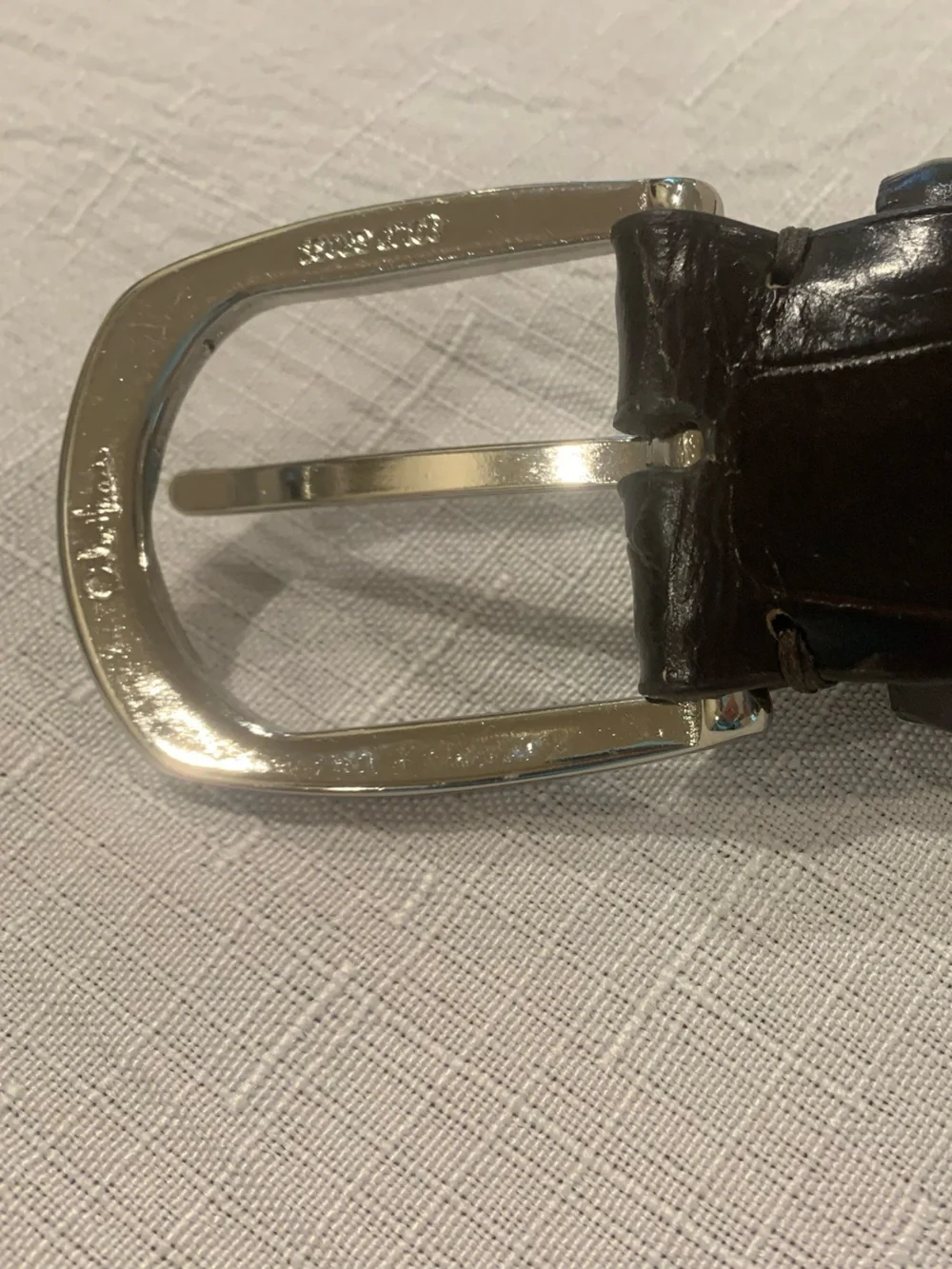 Cole Haan Men’s  Croco Leather Belt Size 36 Excellent